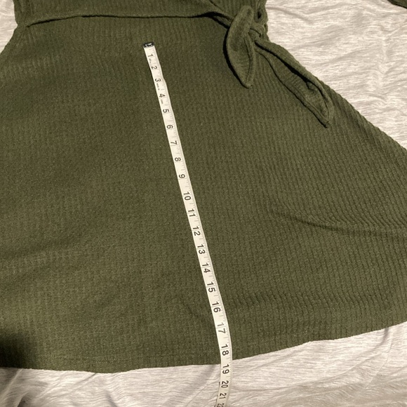 ❤️Elegant Olive Green Wrap Dress - Picture 6 of 7